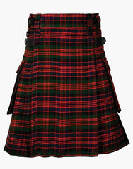 MACDONALD TARTAN POCKETS UTILITY KILT - scottish kilt jacket