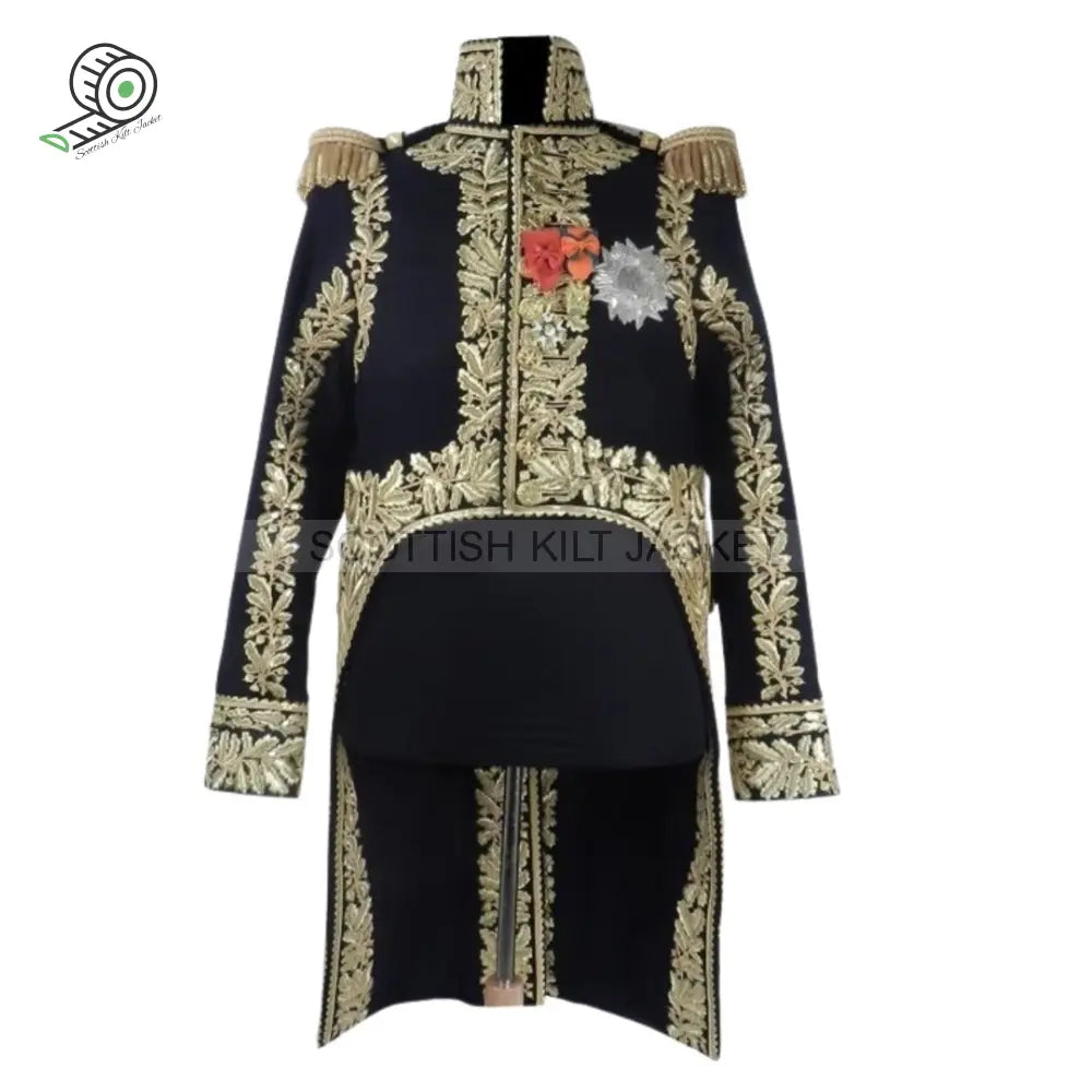 Marshal Full Dress Turn Backs With Two Faces Embroidered Military Jackets