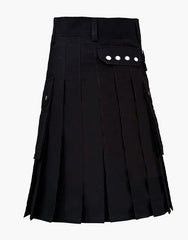 Men's Utility Kilt in Black Fashion - Scottish Kilt Jacket™ USA-UK