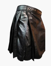 KILT IN BLACK LEATHER FOR MEN - Scottish Kilt Jacket™ USA-UK