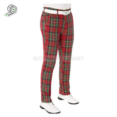 Men's Tartan Trews  Golf Pants Stewart Tartan