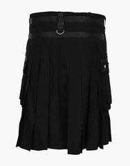 MODERN BLACK GOTHIC KILT WITH CHAINS - Scottish Kilt Jacket™ USA-UK