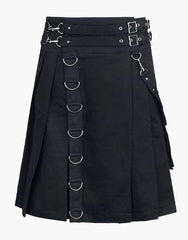 CALLE UTILITY KILT - MODERN BLACK GOTHIC Punk Kilt - Scottish Kilt Jacket™ USA-UK