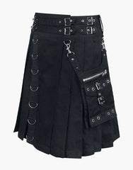 CALLE UTILITY KILT - MODERN BLACK GOTHIC Punk Kilt - Scottish Kilt Jacket™ USA-UK