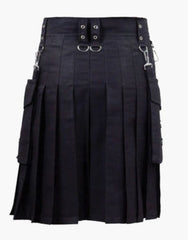 STYLISH APRON AND A MODERN BLACK UTILITY KILT - Scottish Kilt Jacket™ USA-UK