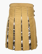 URBAN CAMO AND MODERN KHAKI HYBRID KILT - scottish kilt jacket