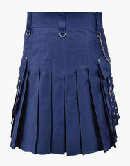 FASHION UTILITY KILT IN NAVY BLUE - Scottish Kilt Jacket™ USA-UK