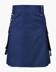 FASHION UTILITY KILT IN NAVY BLUE - Scottish Kilt Jacket™ USA-UK