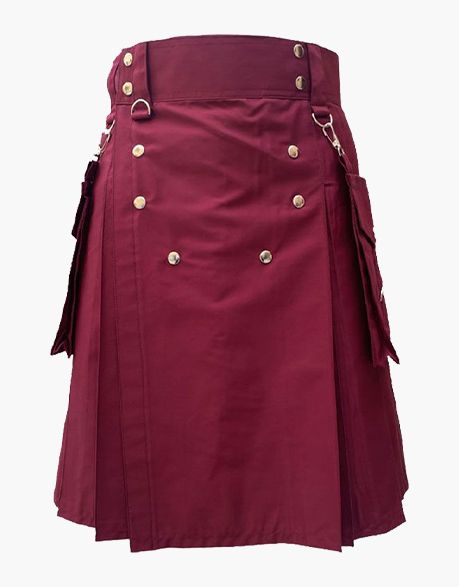 Utilities Kilt for Modern Burgundy - Scottish Kilt Jacket™ USA-UK