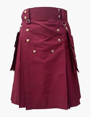 Utilities Kilt for Modern Burgundy - Scottish Kilt Jacket™ USA-UK