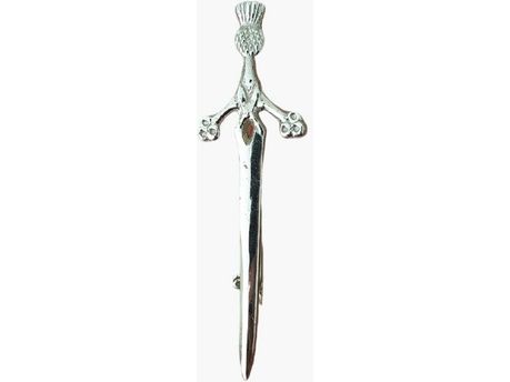 THISTLE HEAD KILT PIN NEW DELUXE CLAYMORE SWORD - Scottish Kilt Jacket™ USA-UK