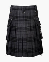 TARTAN GOTHIC Punk Utility Kilt Night Watch - scottish kilt jacket