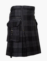 TARTAN GOTHIC Punk Utility Kilt Night Watch - scottish kilt jacket