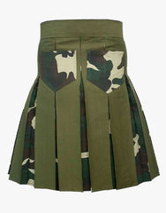 WOODLAND CAMO AND OLIVE GREEN HYBRID KILT - Scottish Kilt Jacket™ USA-UK