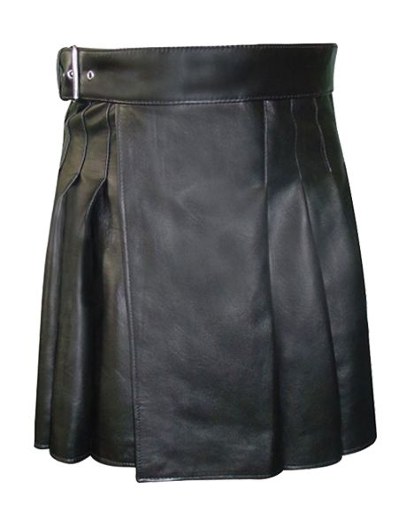 original kilt in black leather - Scottish Kilt Jacket™ USA-UK
