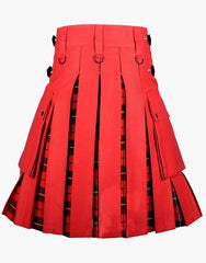 Wallace and Red Tartan Hybrid Kilt - scottish kilt jacket