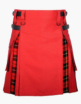 Wallace and Red Tartan Hybrid Kilt - scottish kilt jacket