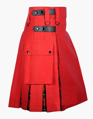 Wallace and Red Tartan Hybrid Kilt - scottish kilt jacket