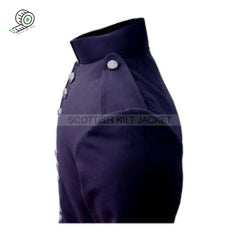 Scots Guards Style Doublet 16 In Navy Gabardine Jacket