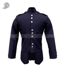 Scots Guards Style Doublet 16 In Navy Gabardine Jacket