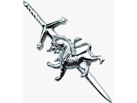 Pin-Chrome Finish Highland Scottish Rampant Lion pin - Scottish Kilt Jacket™ USA-UK