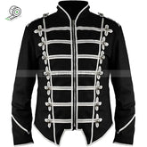 Steampunk Emo Punk Black Parade Coat For Goth Military Officer Made Of Cotton Jackets