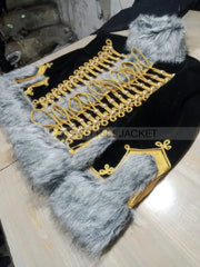 Steampunk Napoleonic Hussar Tunic With Fur And Full Braiding Military Jackets