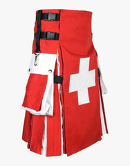 SWISS FLAG TACTICAL KILT UTILITY - Scottish Kilt Jacket™ USA-UK