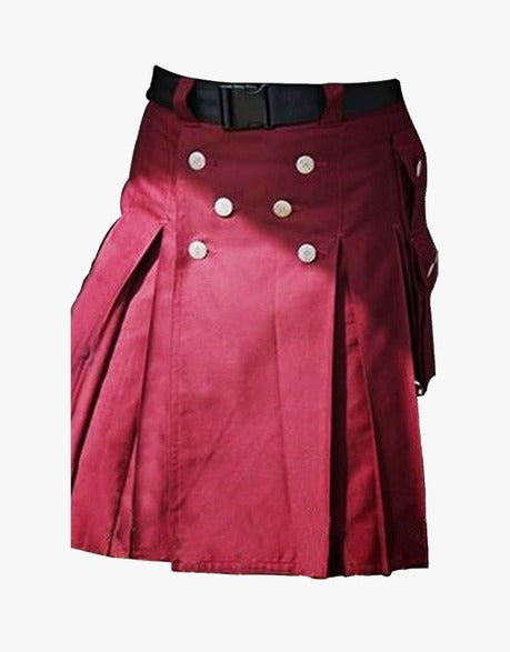 MAROON TACTICAL KILT - Scottish Kilt Jacket™ USA-UK