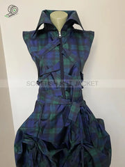 Tartan Steampunk Fancy dress Plaid Tartan Dress