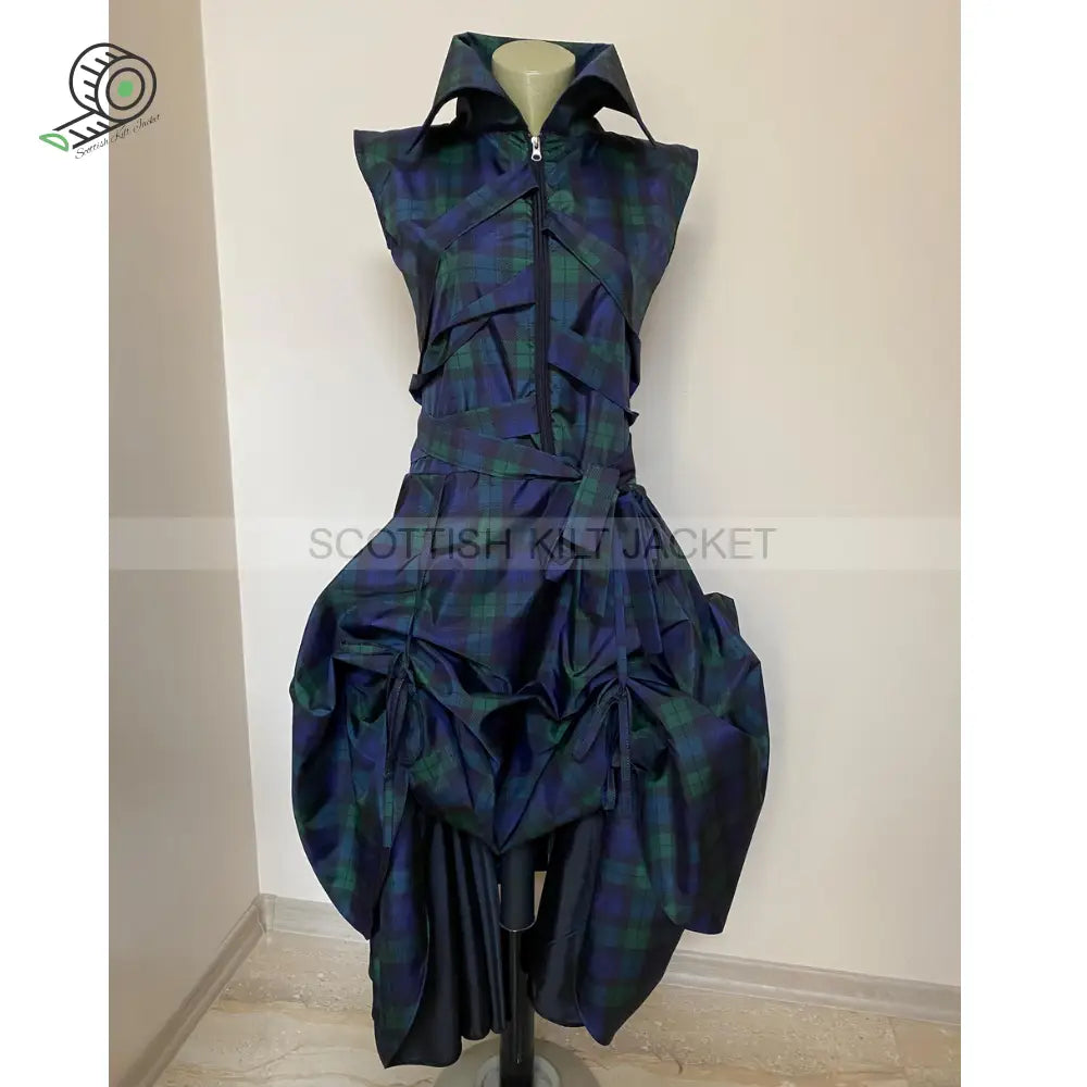 Tartan Steampunk Fancy dress Plaid Tartan Dress