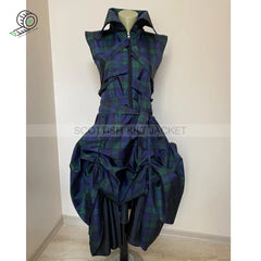 Tartan Steampunk Fancy dress Plaid Tartan Dress