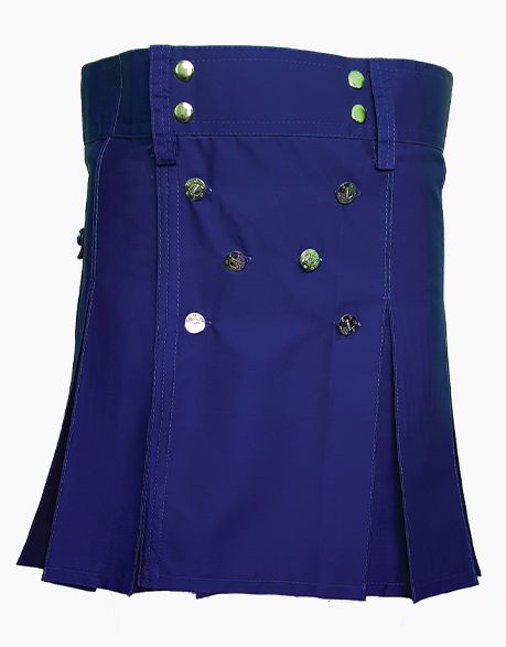 The ultimate classic utility kilt in blue - Scottish Kilt Jacket™ USA-UK
