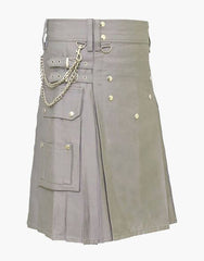 GREY SCOTTISH UTILITY KIT FOR MEN - Scottish Kilt Jacket™ USA-UK