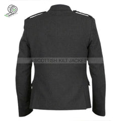 Vest And Jacket In Charcoal Tweed Argyll Kilt Jackets