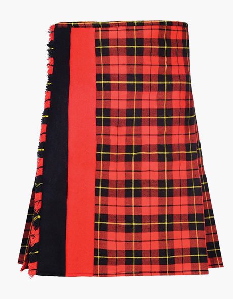 Black and red cotton wallace hybrid kilt - Scottish Kilt Jacket™ USA-UK