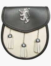 KILT SPORRAN FUR WHITE GOAT - Scottish Kilt Jacket™ USA-UK