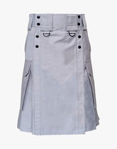 TACTICAL DUTY WHITE KILTS - Scottish Kilt Jacket™ USA-UK