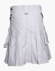 WHITE TACTICAL UTILITY KILT - Scottish Kilt Jacket™ USA-UK
