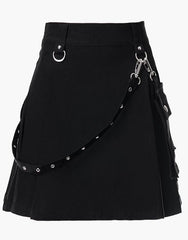 BLACK GOTHIC Punk MINI SKIRT FOR WOMEN - Scottish Kilt Jacket™ USA-UK
