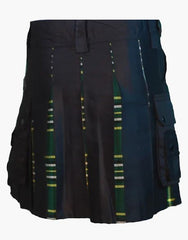 IRISH NATIONAL MINI HYBRID KILT FOR BLACK WOMEN - Scottish Kilt Jacket™ USA-UK