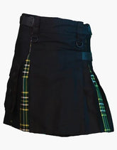 IRISH NATIONAL MINI HYBRID KILT FOR BLACK WOMEN - Scottish Kilt Jacket™ USA-UK