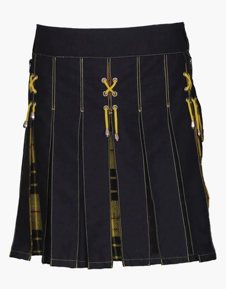 BLACK WOMEN WITH LEWIS TARTAN HYBRID KILT MACLEOD - Scottish Kilt Jacket™ USA-UK