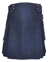 BLUE DENIM UTILITY KILT FOR WOMEN - Scottish Kilt Jacket™ USA-UK