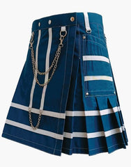 NAVY BLUE GOTHIC UTILITY MINI KILT FOR WOMEN - Scottish Kilt Jacket™ USA-UK