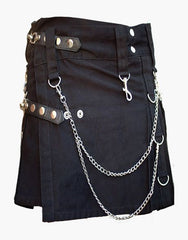 BLACK GOTHIC UTILITY KILT FOR WOMEN - Scottish Kilt Jacket™ USA-UK