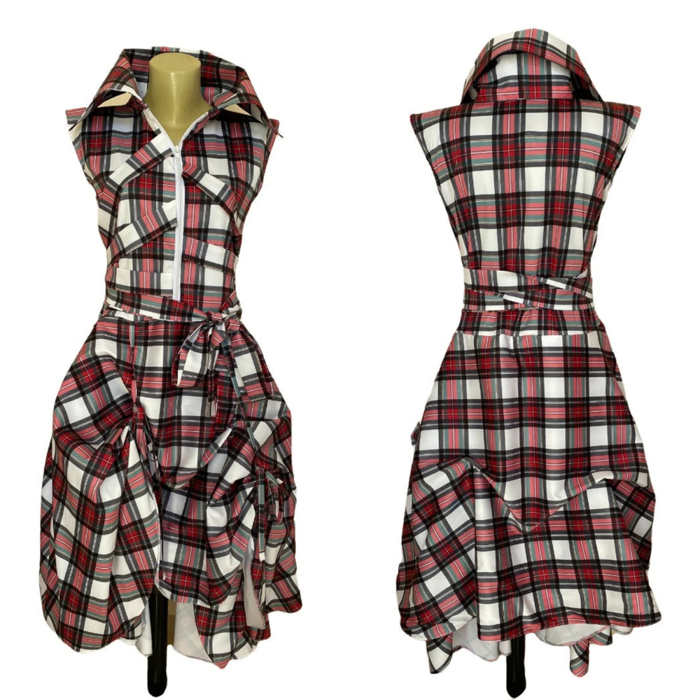 steampunk tartan dress