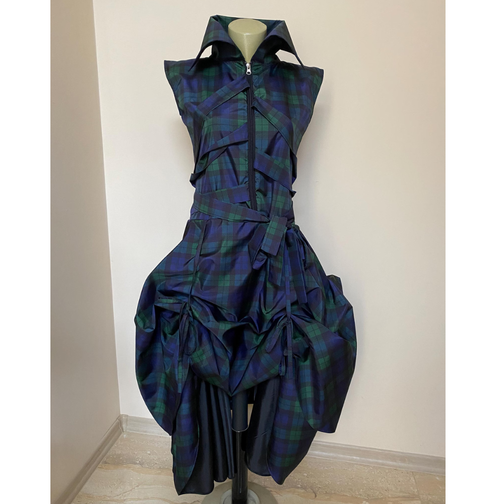 Tartan Steampunk Fancy dress  Plaid Tartan Dress