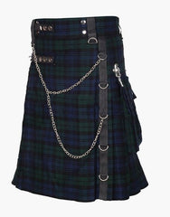 Tarant Gothic Black Watch with Detachable Pockets - scottish kilt jacket