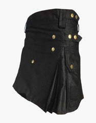 BLACK WOMEN UTILITY KILT - Scottish Kilt Jacket™ USA-UK